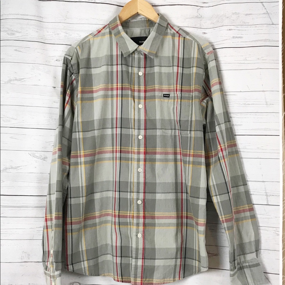 Hurley Men’s Plaid Cotton Long sleeve shirt XL